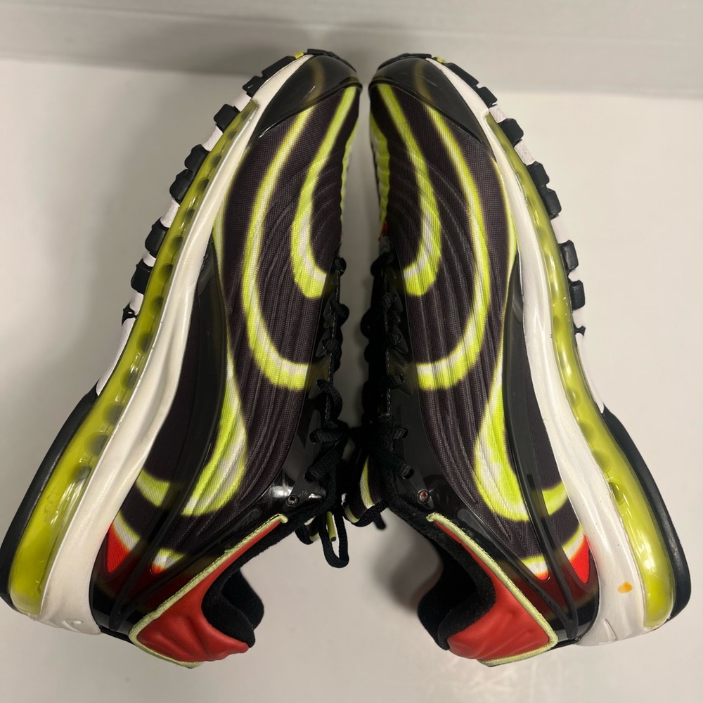 Nike Air Max Deluxe Black Volt Habanero Red Sneakers AJ7831-003 Men's Size 10.5